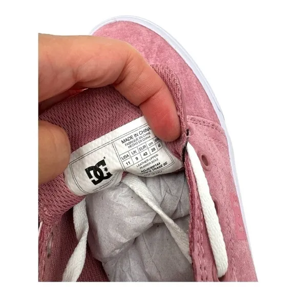 NIB DC Trase SE Skate Shoes in Rose Platform Sneakers Suede Leather size 11
