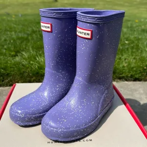 NIB Hunter Kids' Original First Classic Giant Glitter Rain Boot