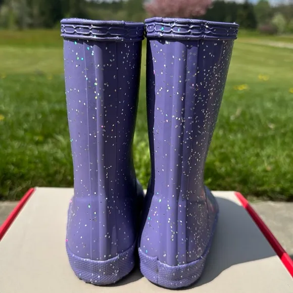 NIB Hunter Kids' Original First Classic Giant Glitter Rain Boot