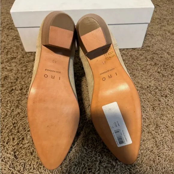 NIB IRO Women's Natural Yvette Suede Ankle Boots - sz 41