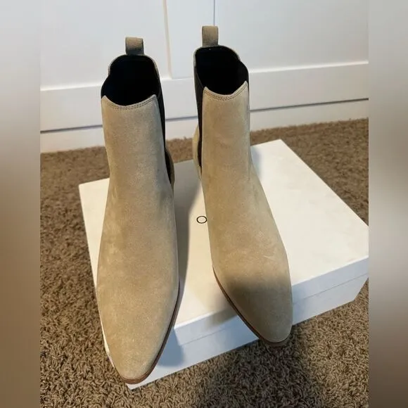NIB IRO Women's Natural Yvette Suede Ankle Boots - sz 41
