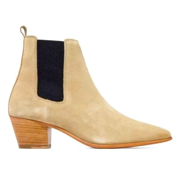 NIB IRO Women's Natural Yvette Suede Ankle Boots - sz 41