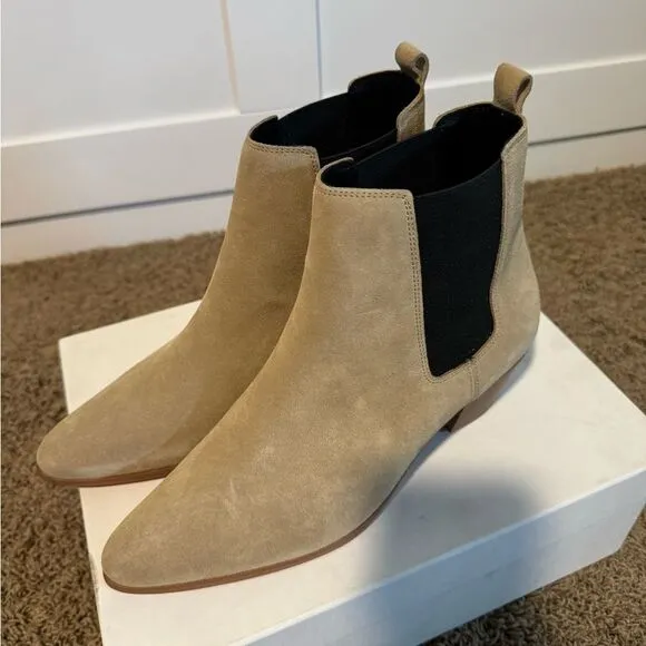 NIB IRO Women's Natural Yvette Suede Ankle Boots - sz 41