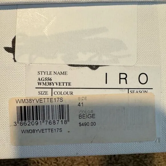 NIB IRO Women's Natural Yvette Suede Ankle Boots - sz 41