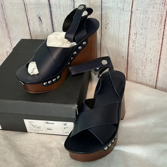 NIB Rag &amp; Bone Hester Leather Ankle Strap Sandal