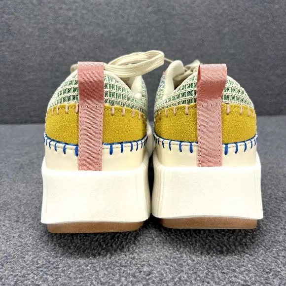 Nicole Miller Shoes Womens 7 Beige Brita Mixed Woven sneaker