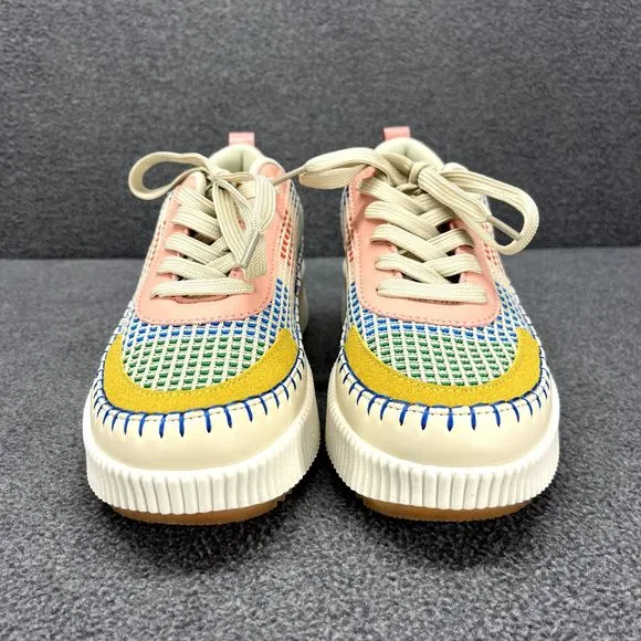 Nicole Miller Shoes Womens 7 Beige Brita Mixed Woven sneaker