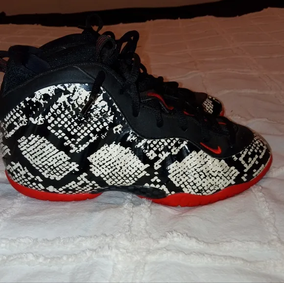 Nike Air Albino Snakeskin Foamposite Hightop Shoes Size 3y - Like New
