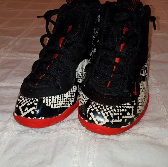 Nike Air Albino Snakeskin Foamposite Hightop Shoes Size 3y - Like New