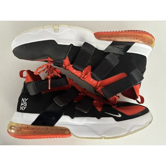 Nike Air Edge 270 NY vs NY Men's Size 14 Orange Black Shoes Sneakers