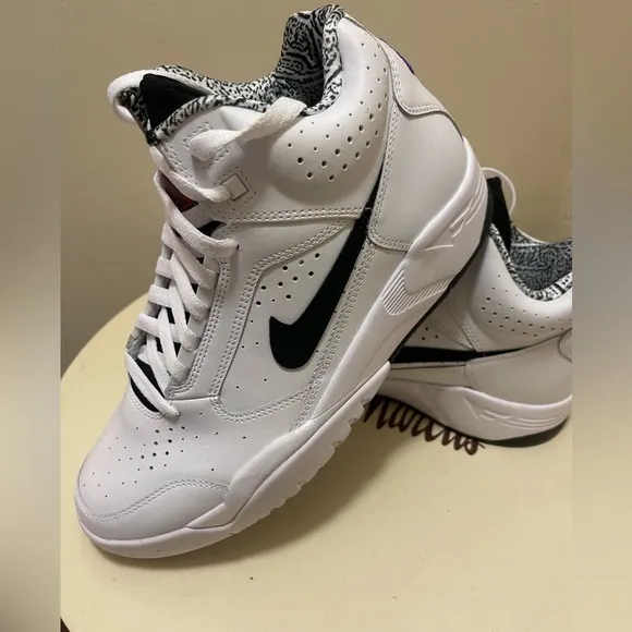 Nike Air Flight Lite Mid Shoes Sneakers White Black Retro