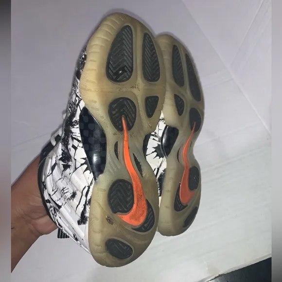 Nike Air Foamposite One Black Orange Basketball Shoes