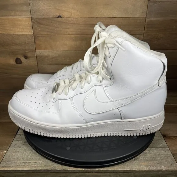 Nike Air Force 1 High 07 Mens Size 13 Triple White Sneakers Shoes
