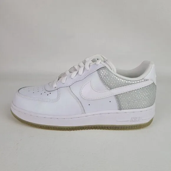 Nike Air Force 1 LE LITTLE KIDS White Sneakers Leather SZ 3Y
