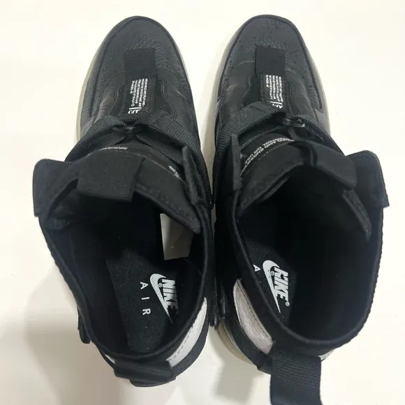 Nike Air Force 1 Men’s SZ.12 Mid Utility Black Leather Shoes New
