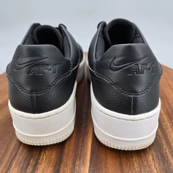 Nike Air Force 1 Sage Low Shoes Women's 8.5 Black Leather Platform Sneakers