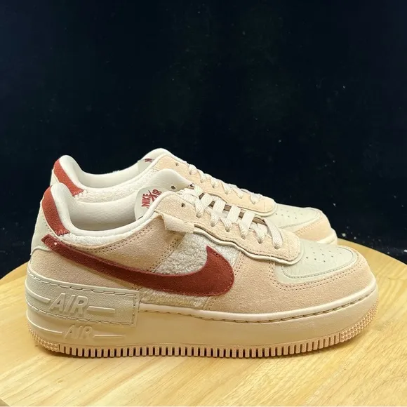 Nike Air Force 1 Shadow Shimmer/Mars Stone-Sanddrift DZ4705-200 Womens Sizes