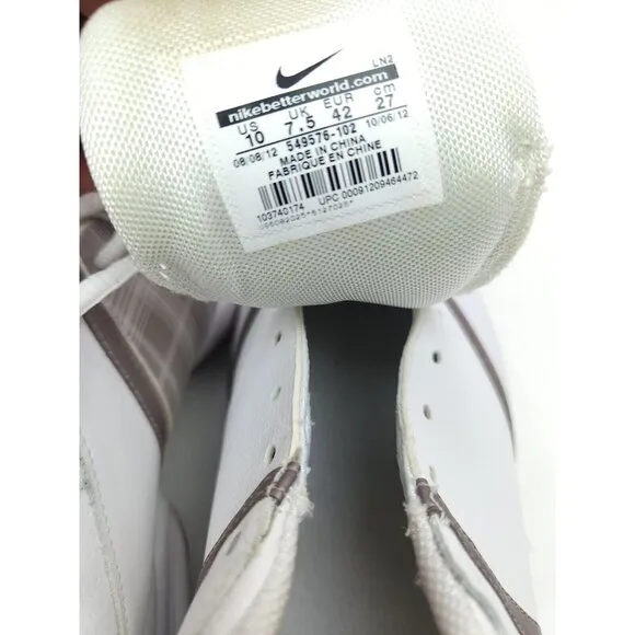 Nike Air Interchangeable White Leather Golf Shoes Women's 549576-102 Size 10