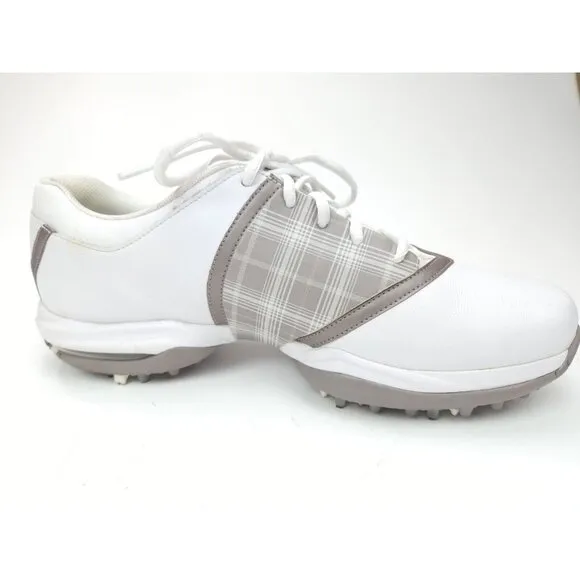 Nike Air Interchangeable White Leather Golf Shoes Women's 549576-102 Size 10