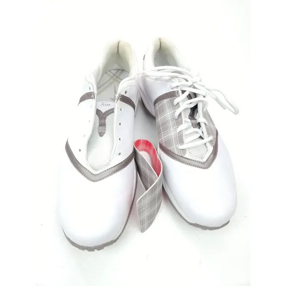 Nike Air Interchangeable White Leather Golf Shoes Women's 549576-102 Size 10