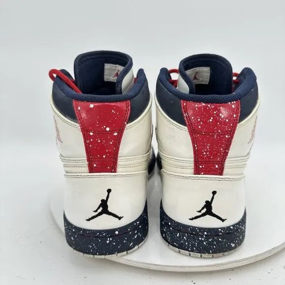 Nike Air Jordan 1 High Strap Men Size 11.5 375352-101 Premier White Red Shoes