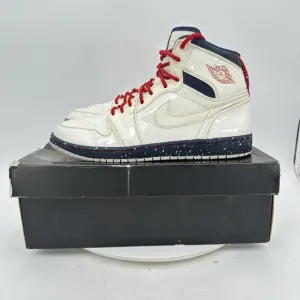 Nike Air Jordan 1 High Strap Men Size 11.5 375352-101 Premier White Red Shoes