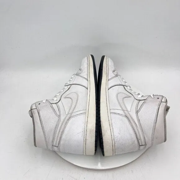 Nike Air Jordan 1 Men Size 12 Retro High OG White Perforated 555088-100 Shoes