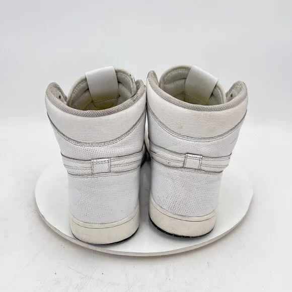 Nike Air Jordan 1 Men Size 12 Retro High OG White Perforated 555088-100 Shoes