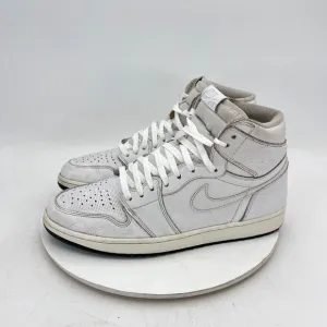 Nike Air Jordan 1 Men Size 12 Retro High OG White Perforated 555088-100 Shoes