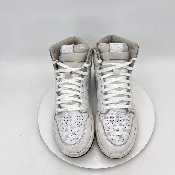 Nike Air Jordan 1 Men Size 12 Retro High OG White Perforated 555088-100 Shoes