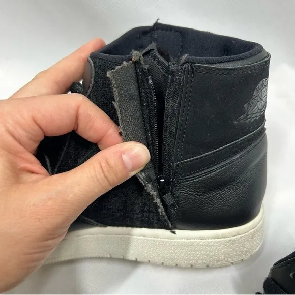 Nike Air Jordan 1 Rebel XX Women’s Black Sail Hi Top Leather Sneakers Size 8