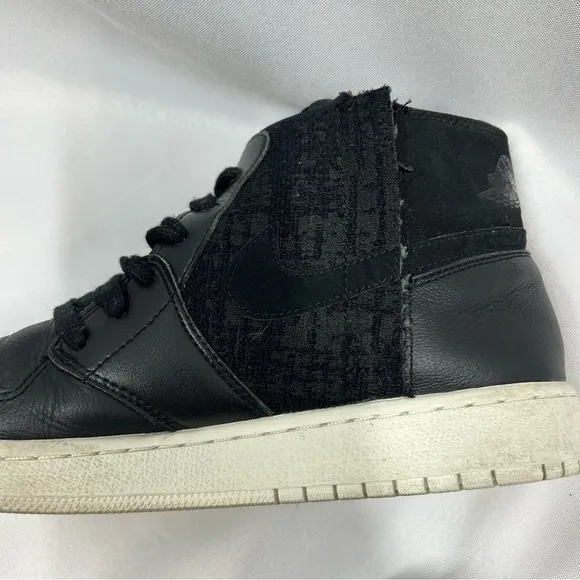 Nike Air Jordan 1 Rebel XX Women’s Black Sail Hi Top Leather Sneakers Size 8