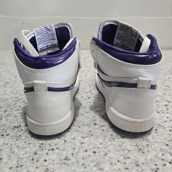 Nike Air Jordan 1 Retro GG Size 12C Shoes White Court Purple