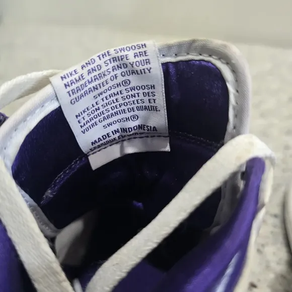Nike Air Jordan 1 Retro GG Size 12C Shoes White Court Purple