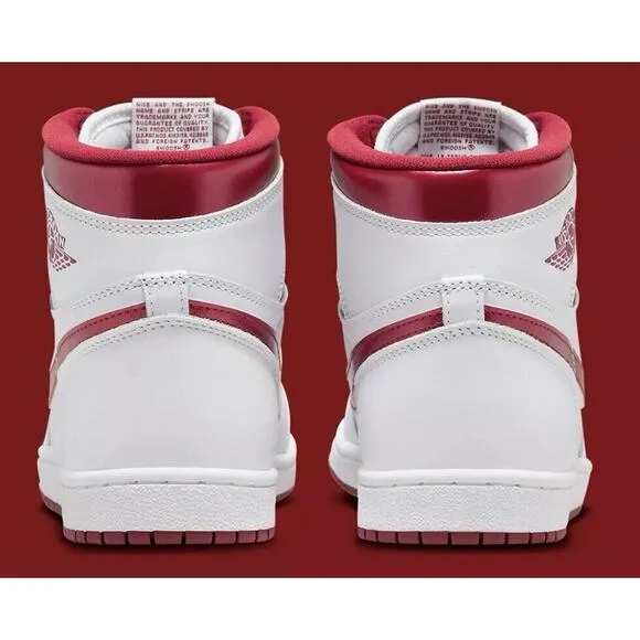 Nike Air Jordan 1 Retro Hi '85 White Red Metallic Shoes Mens 10 New Fast Ship