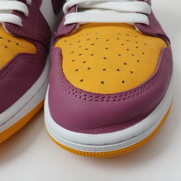 Nike Air Jordan 1 Retro High Og Purple and Yellow Sneakers Men's Size 10.5
