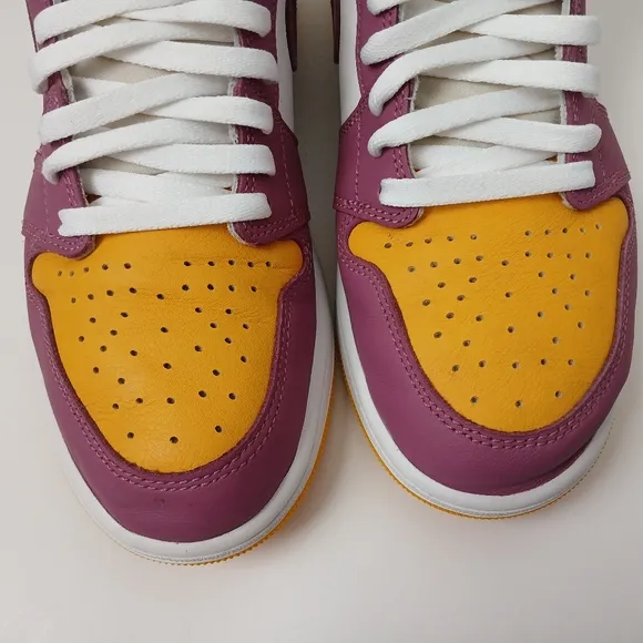 Nike Air Jordan 1 Retro High Og Purple and Yellow Sneakers Men's Size 10.5