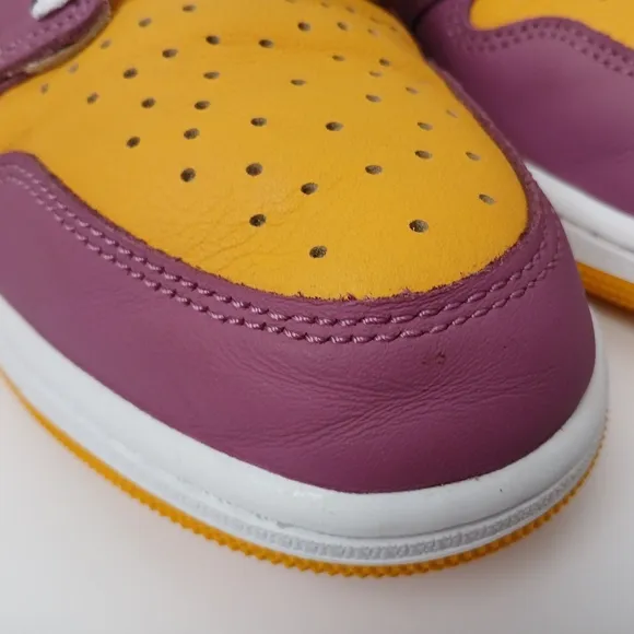 Nike Air Jordan 1 Retro High Og Purple and Yellow Sneakers Men's Size 10.5