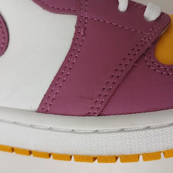 Nike Air Jordan 1 Retro High Og Purple and Yellow Sneakers Men's Size 10.5