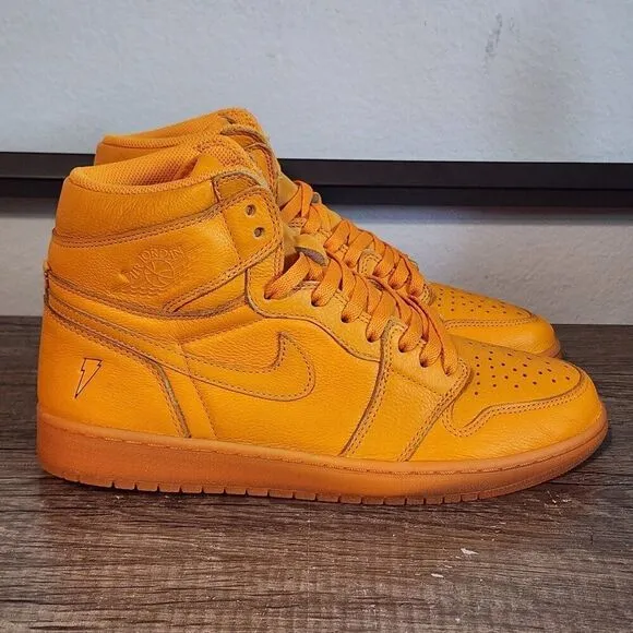 Nike Air Jordan 1 Retro Hi OG Men's Athletic Shoes Size 10.5 Orange Peel w/ Box