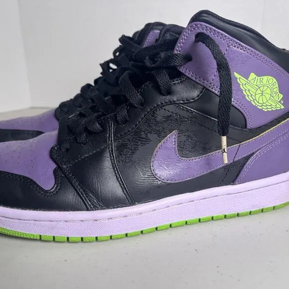 Nike Air Jordan 1 Retro Joker Black Purple Green Size 11 Sneakers 136065-021