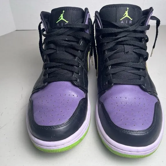 Nike Air Jordan 1 Retro Joker Black Purple Green Size 11 Sneakers 136065-021