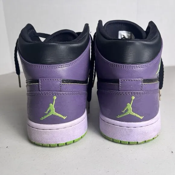 Nike Air Jordan 1 Retro Joker Black Purple Green Size 11 Sneakers 136065-021