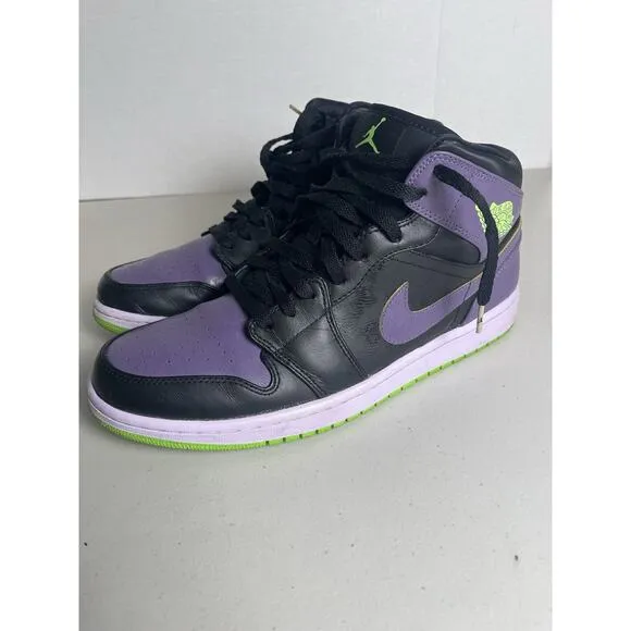 Nike Air Jordan 1 Retro Joker Black Purple Green Size 11 Sneakers 136065-021