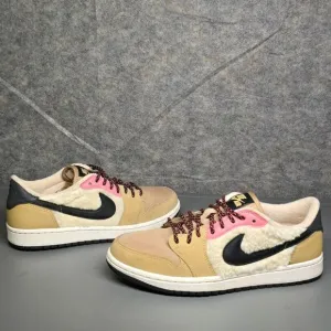 Nike‎ Air Jordan 1 Retro Women's Sneaker 9 Low Utility Pack Fleece Beige