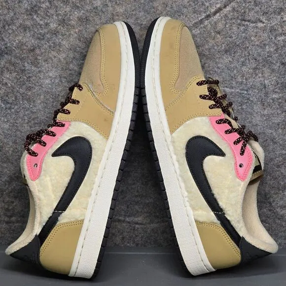 Nike‎ Air Jordan 1 Retro Women's Sneaker 9 Low Utility Pack Fleece Beige