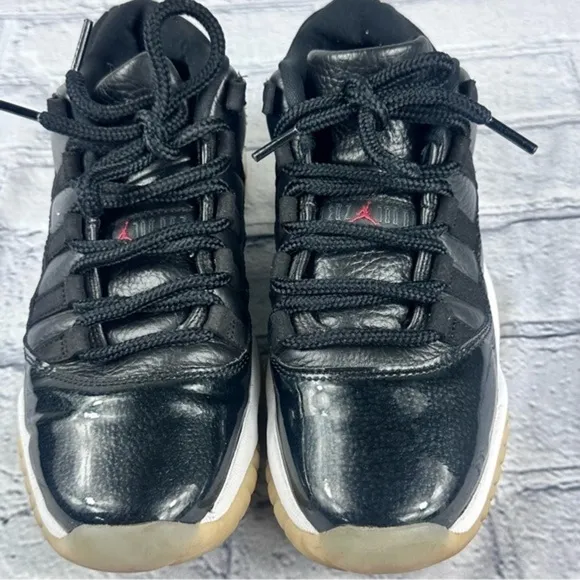Nike Air Jordan 11 Retro Low 72-10 Black White 528896-001 Youth Shoes size 6.5Y
