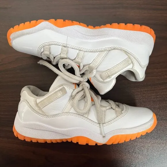 Nike Air Jordan 11 Retro Low PS Shoes 'Bright Citrus' DJ4328-139 Youth Size 2Y