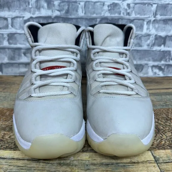 Nike Air Jordan 11 Retro Platinum Tint University Red 378037-016 Mens‎ Size 11