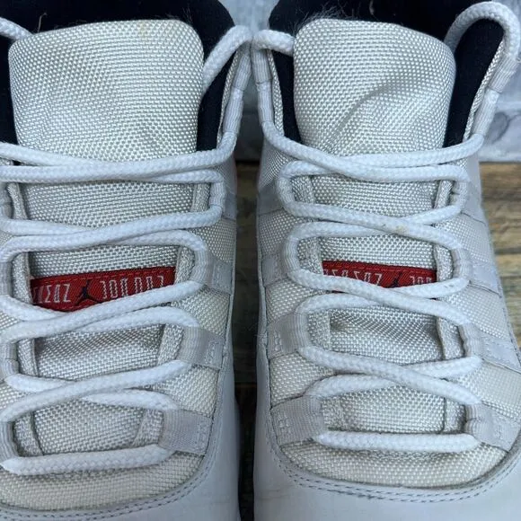Nike Air Jordan 11 Retro Platinum Tint University Red 378037-016 Mens‎ Size 11